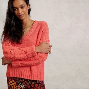 Anthropologie Pilcro Marla V-Neck Sweater Size Medium